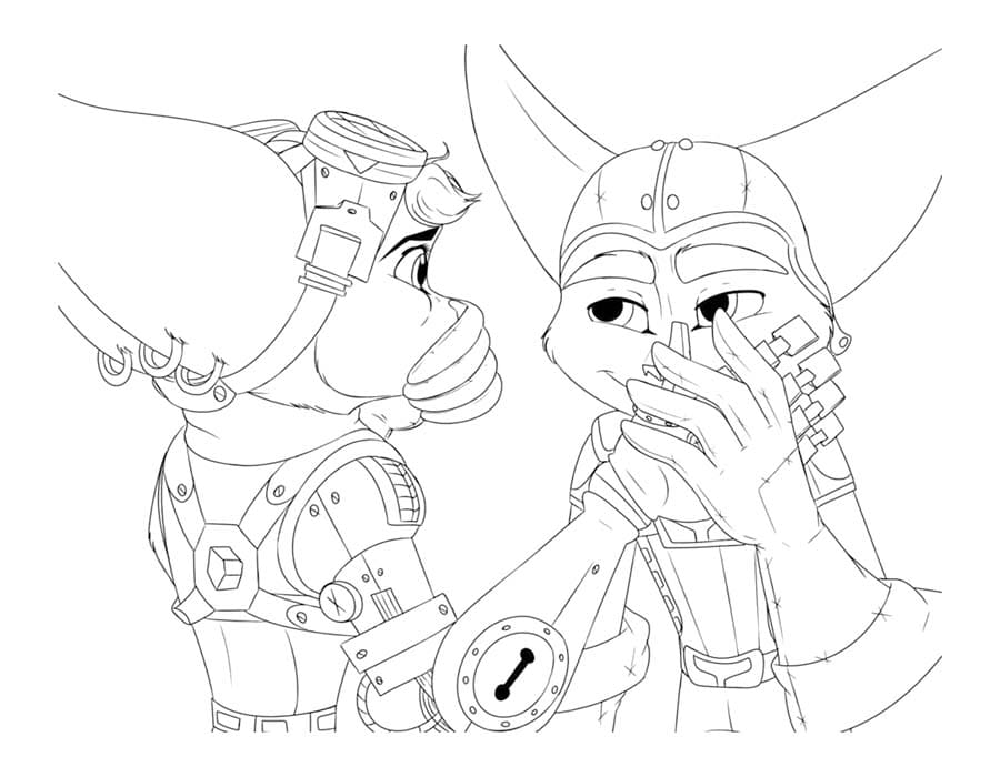Ratchet ve Clank Temel Boyama Sayfası