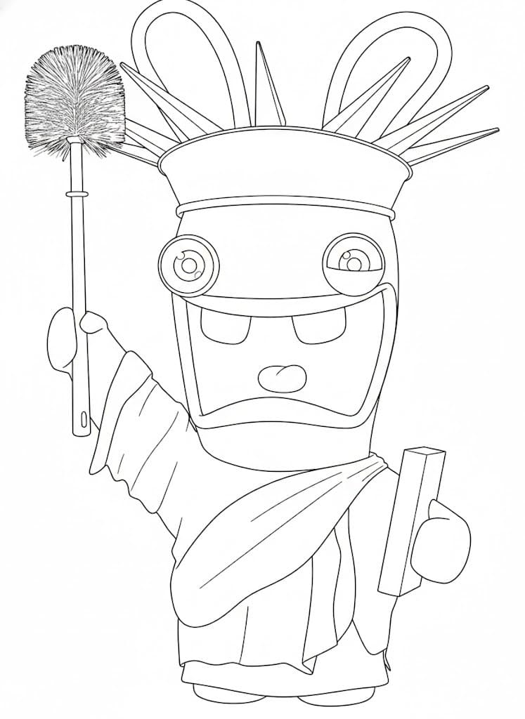 Raving Rabbids Ücretsiz Yazdırılabilir Boyama Sayfası