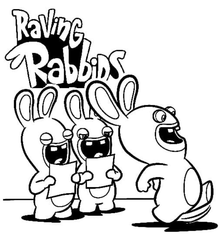 Raving Rabbids resim Boyama Sayfası