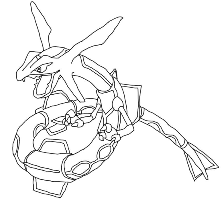 Rayquaza Kolay Boyama Sayfası