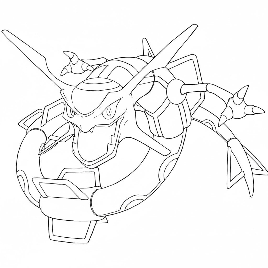 Rayquaza Temel Boyama Sayfası