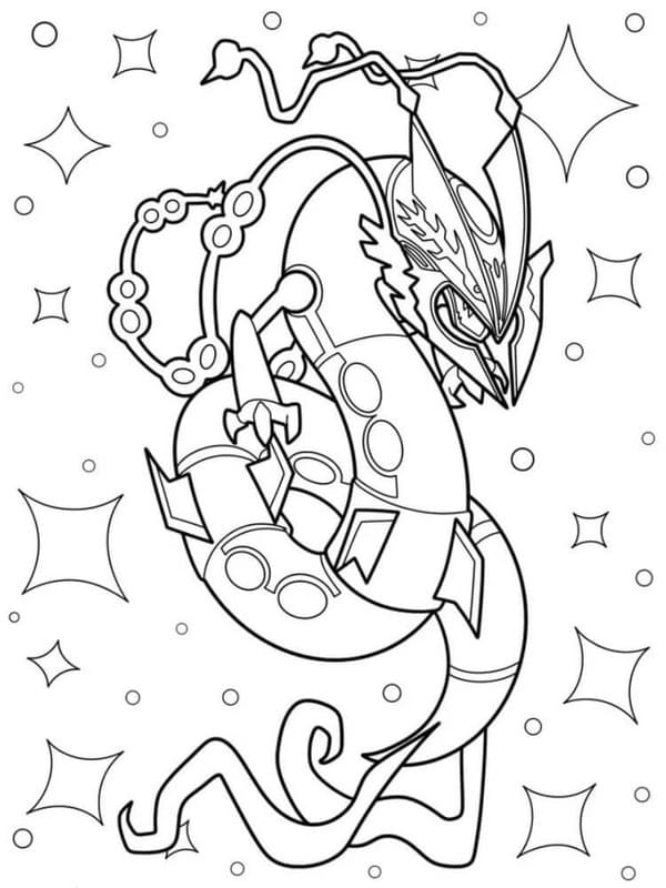 Rayquaza ücretsiz Boyama Sayfası