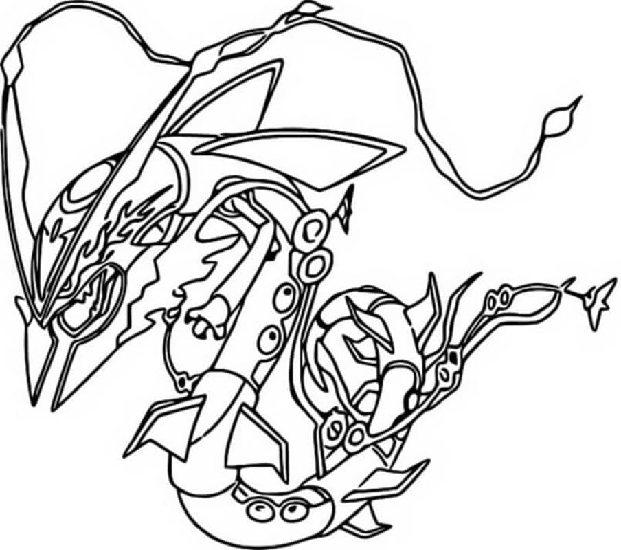 Rayquaza yazdırılabilir Boyama Sayfası