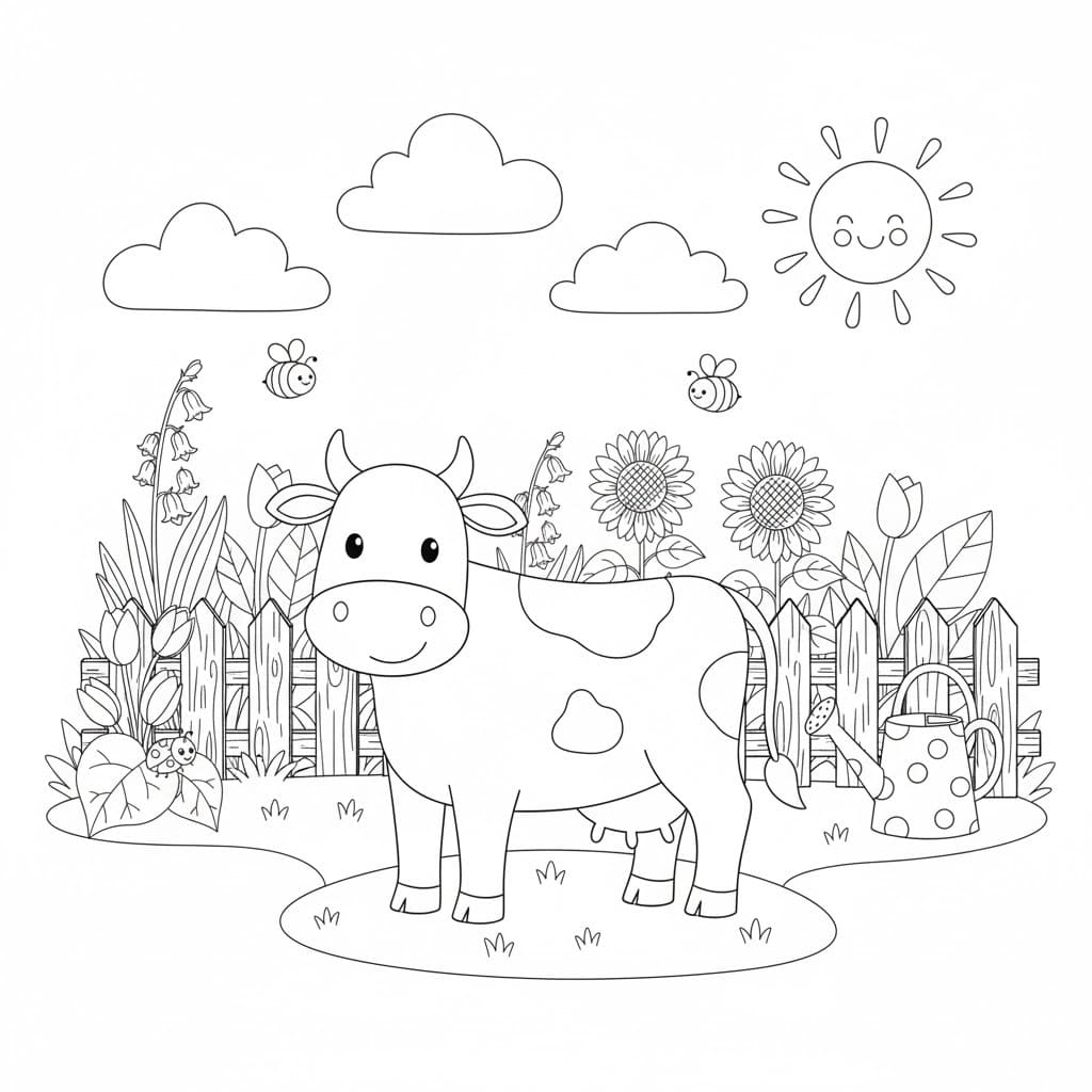 Resim Bahçe Boyama Sayfası