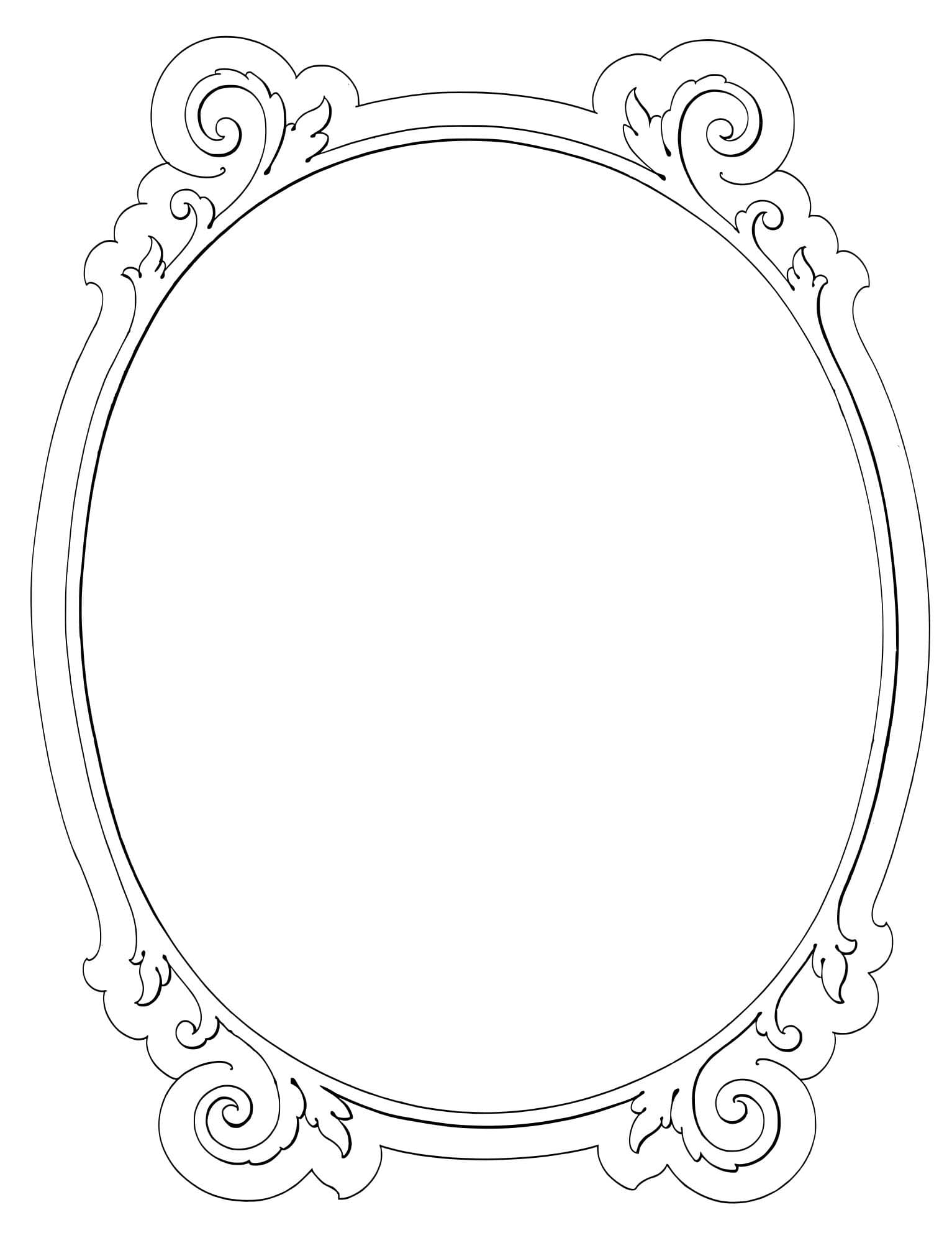 Resim Çerçeve Boyama Sayfası