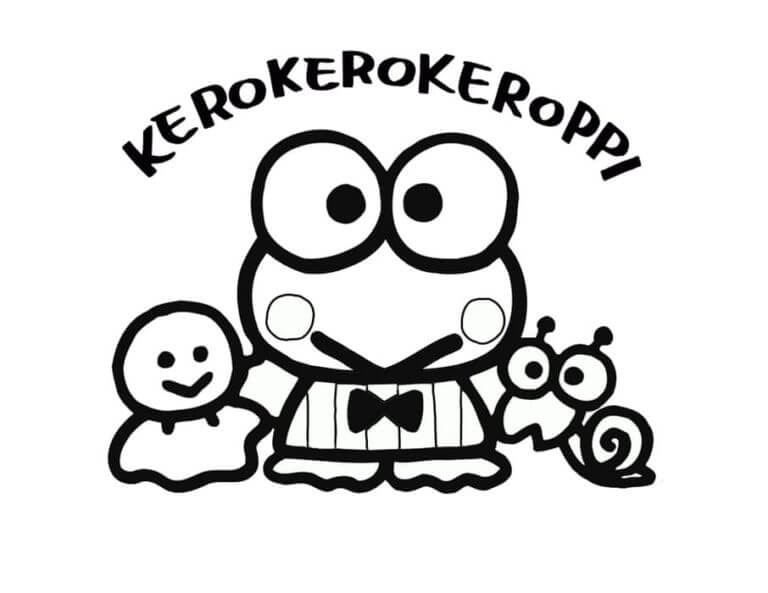 Resim Keroppi ücretsiz Boyama Sayfası