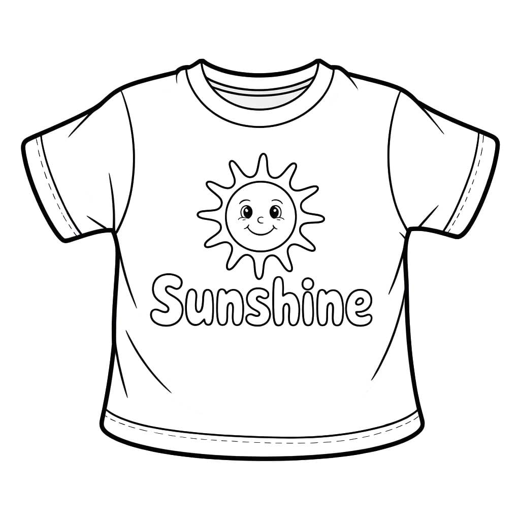 Resim Tişört yazdırılabilir Boyama Sayfası