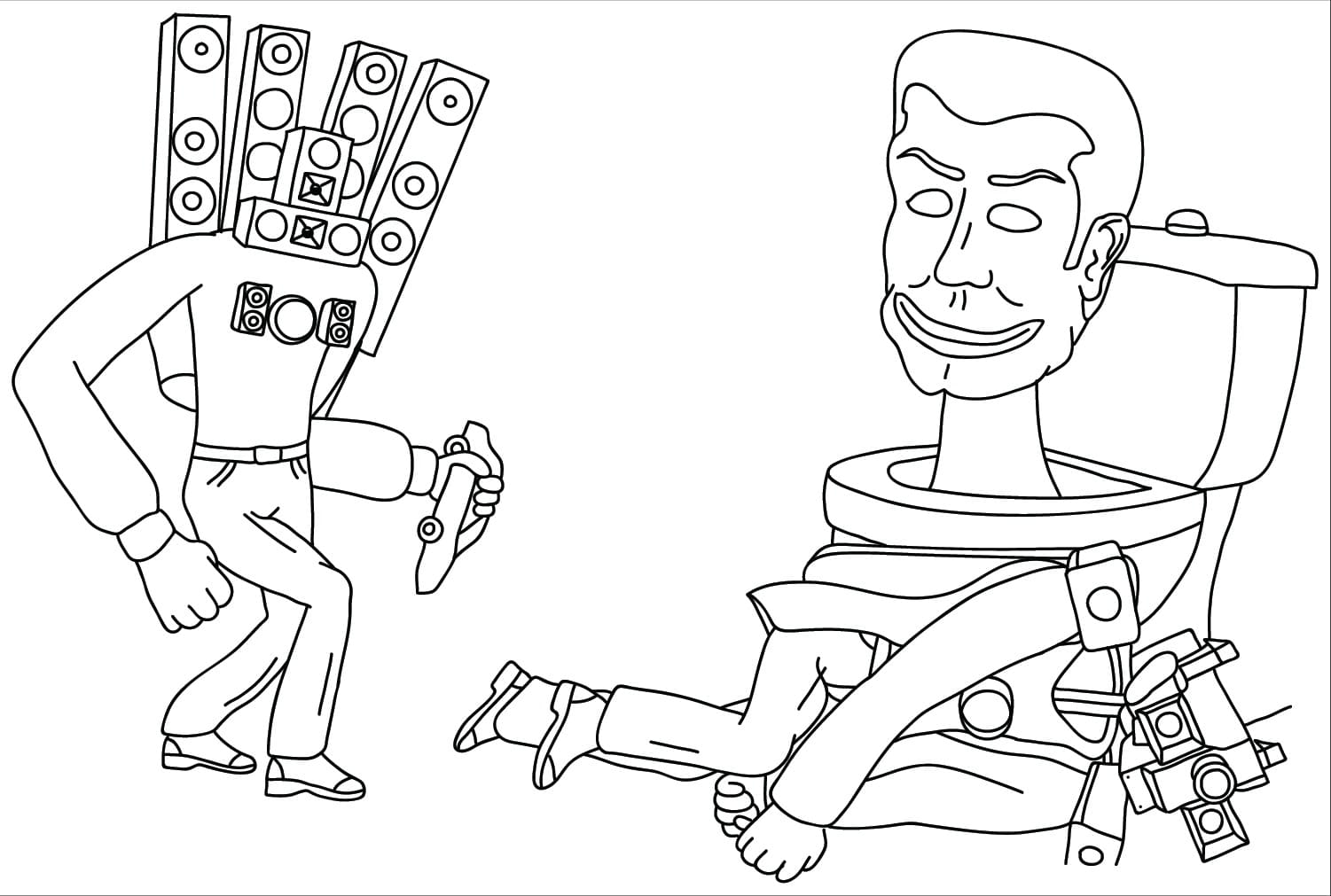 Resim Titan Cameraman Boyama Sayfası