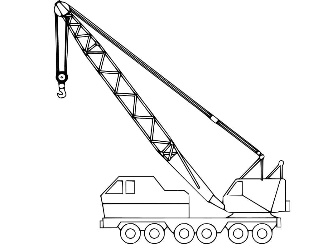 Resim Vinç basit Boyama Sayfası