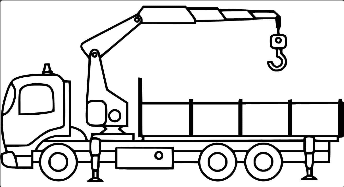 Resim Vinç kolay Boyama Sayfası
