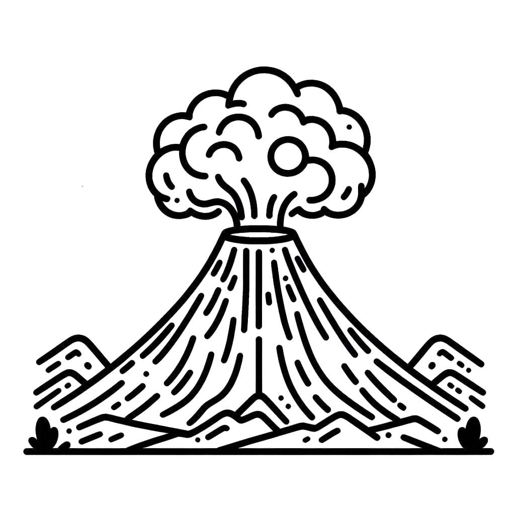 Resim Yanardağ ücretsiz yazdırılabilir Boyama Sayfası
