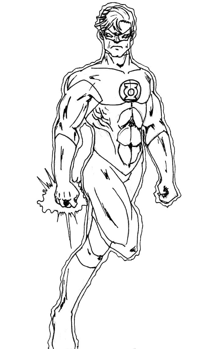 Resim Yeşil Fener Boyama Sayfası