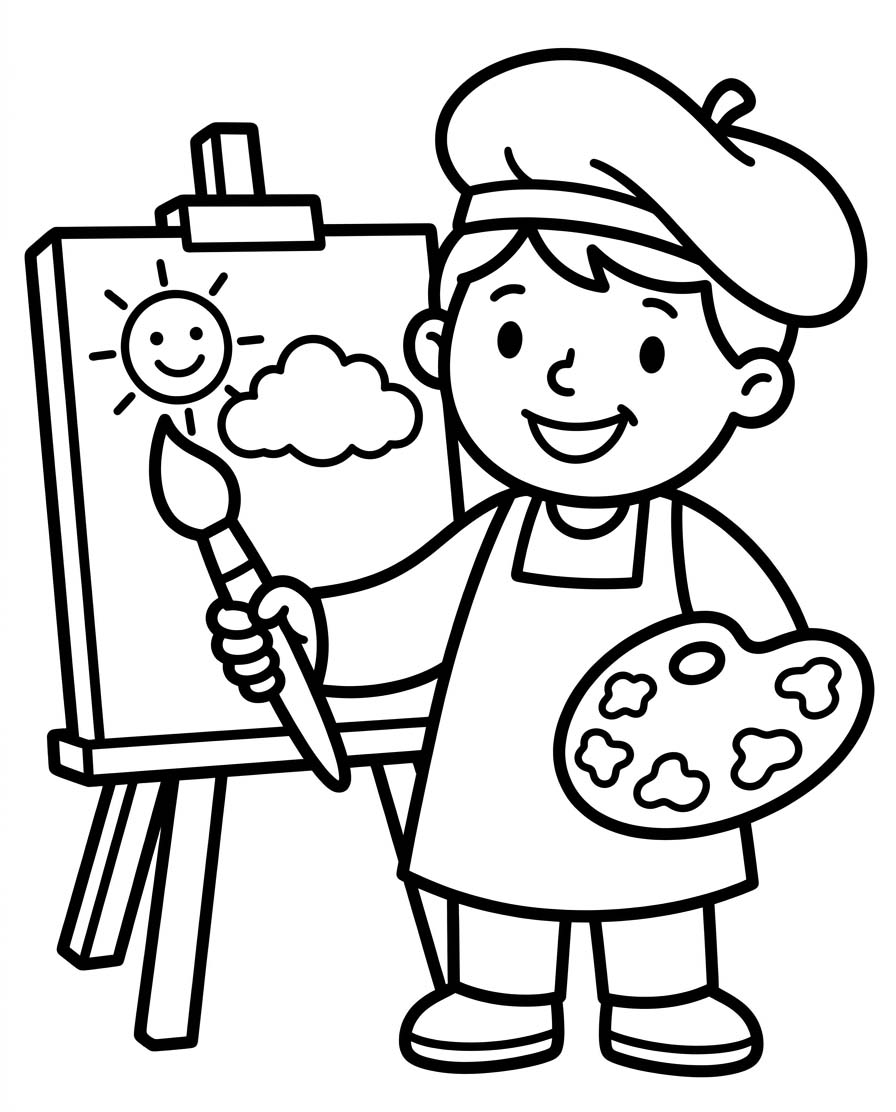 Ressam temel Boyama Sayfası