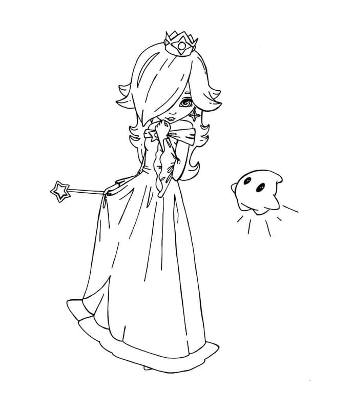 Rosalina Ücretsiz Boyama Sayfası