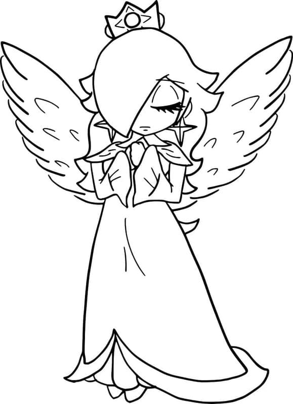 Rosalina çocuklar için ücretsiz yazdırılabilir Boyama Sayfası