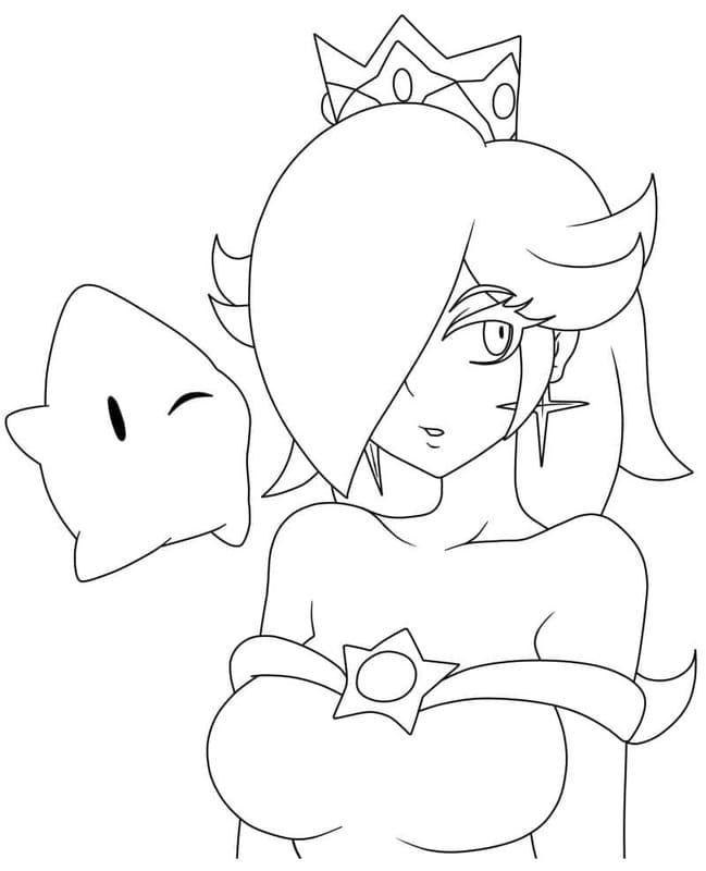 Rosalina çocuklar için yazdırılabilir Boyama Sayfası