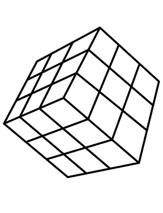 Rubik Ücretsiz yazdırılabilir Boyama Sayfası