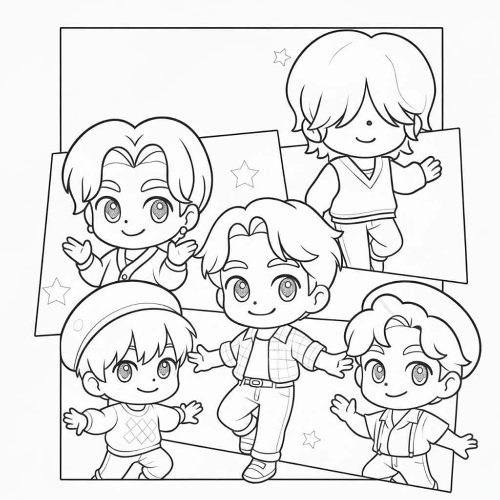 Saja Boys Çizim Boyama Sayfası