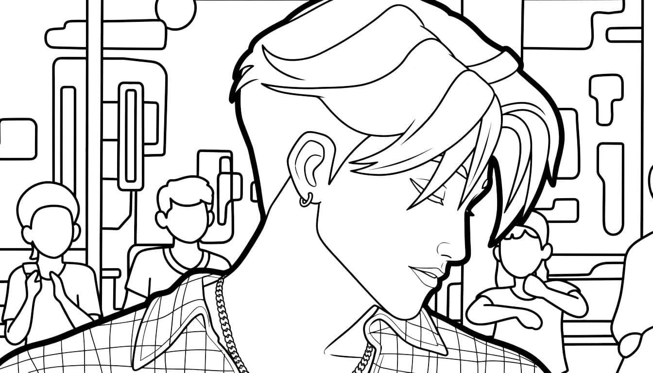 Saja Boys Görüntü Boyama Sayfası