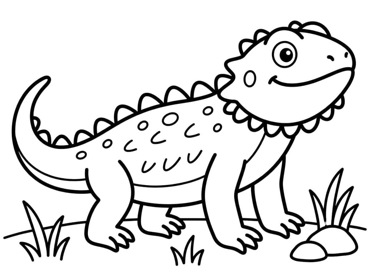 Sakallı Ejderha resim Boyama Sayfası