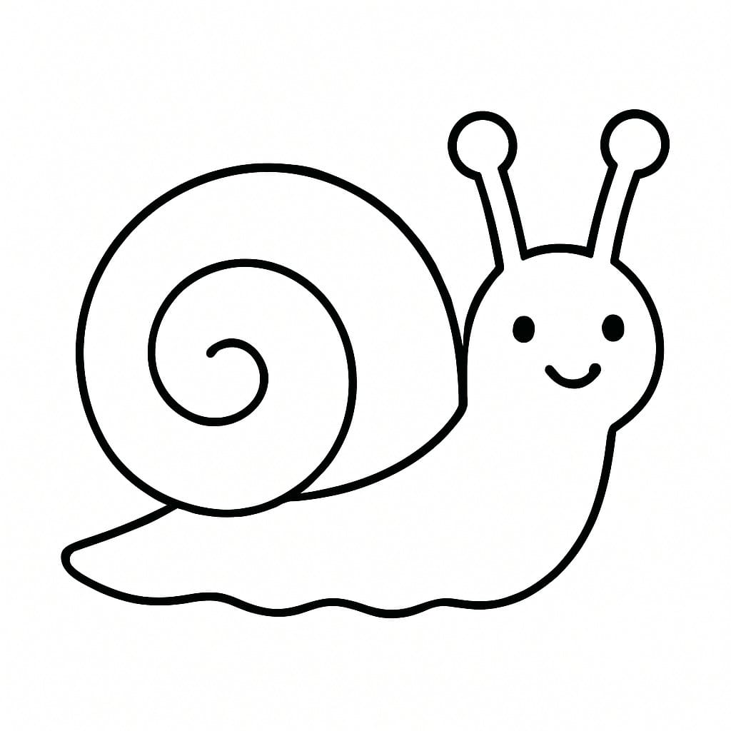 Salyangoz çocuklar için ücretsiz yazdırılabilir