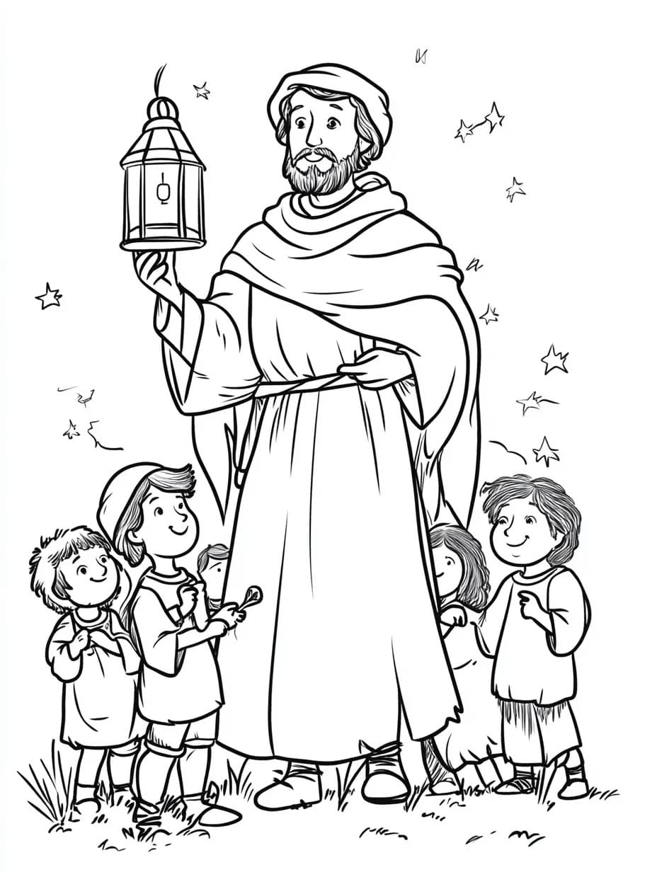 San Martino'nun temel çizimini Boyama Sayfası