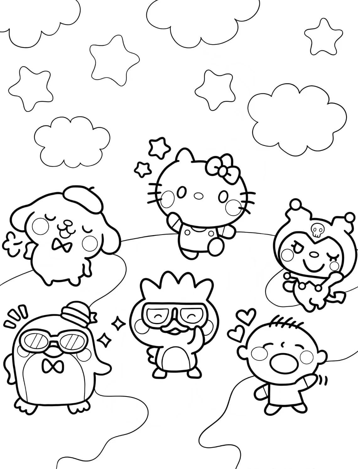 Sanrio Sevimli Boyama Sayfası