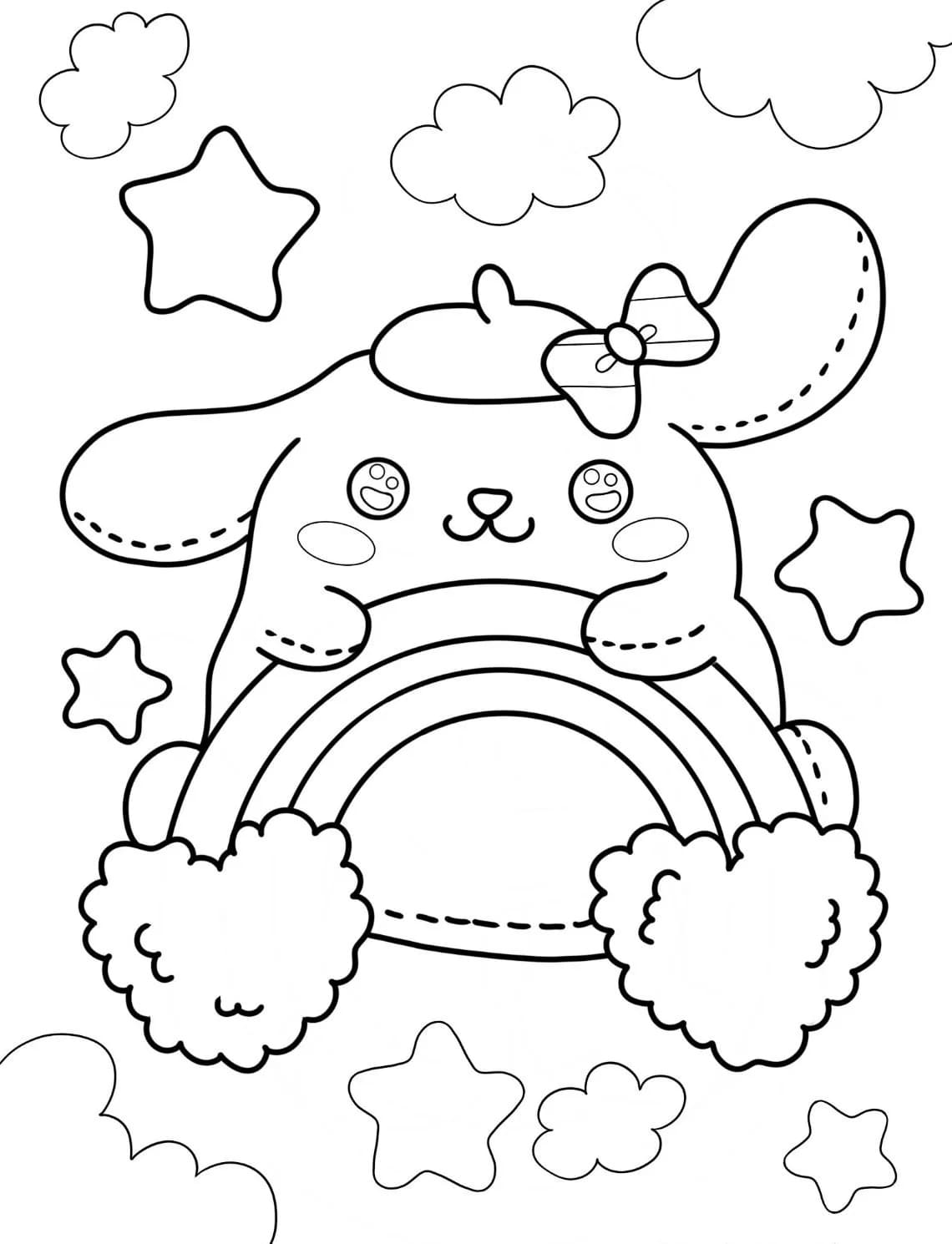 Sanrio çocuklar için ücretsiz Boyama Sayfası