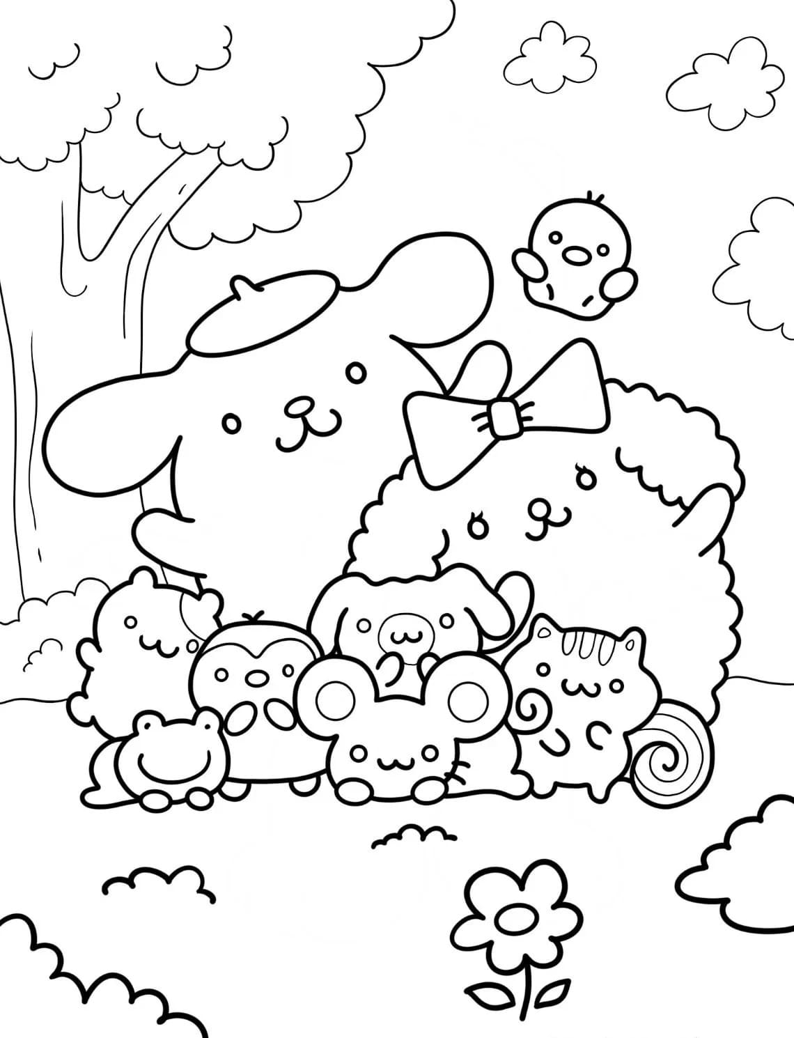 Sanrio çok Sevimli Boyama Sayfası