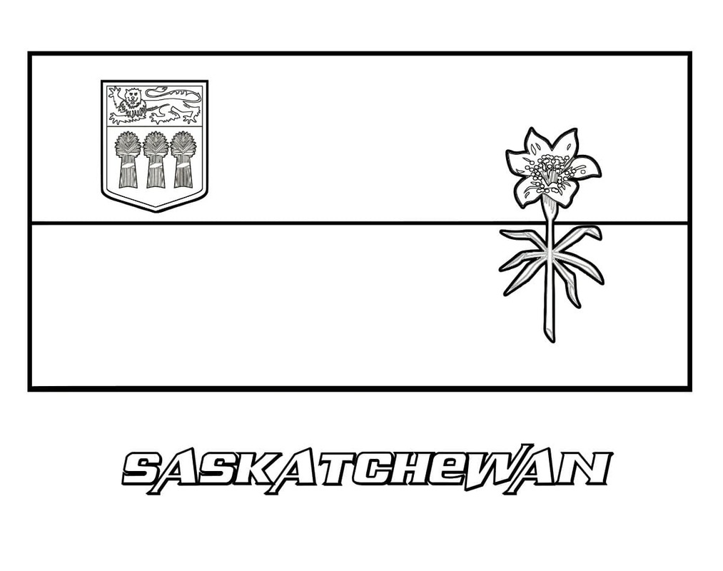 Saskatchewan bayrağı Boyama Sayfası