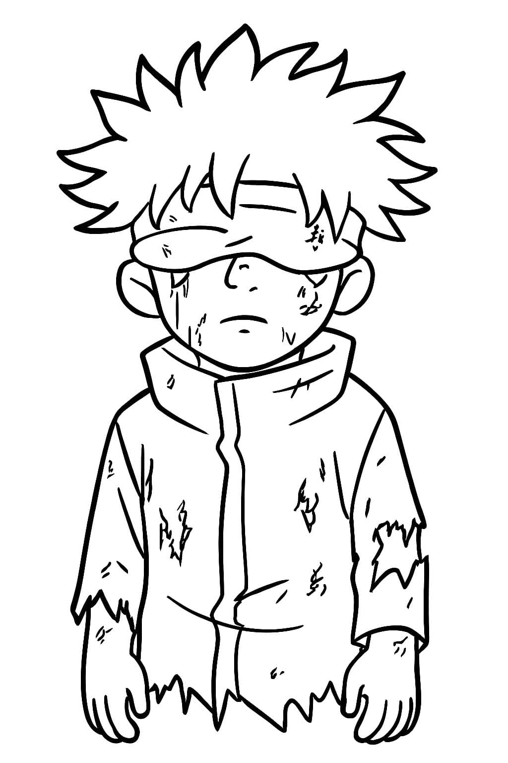 Satoru Gojo çocuklar için Ücretsiz Boyama Sayfası