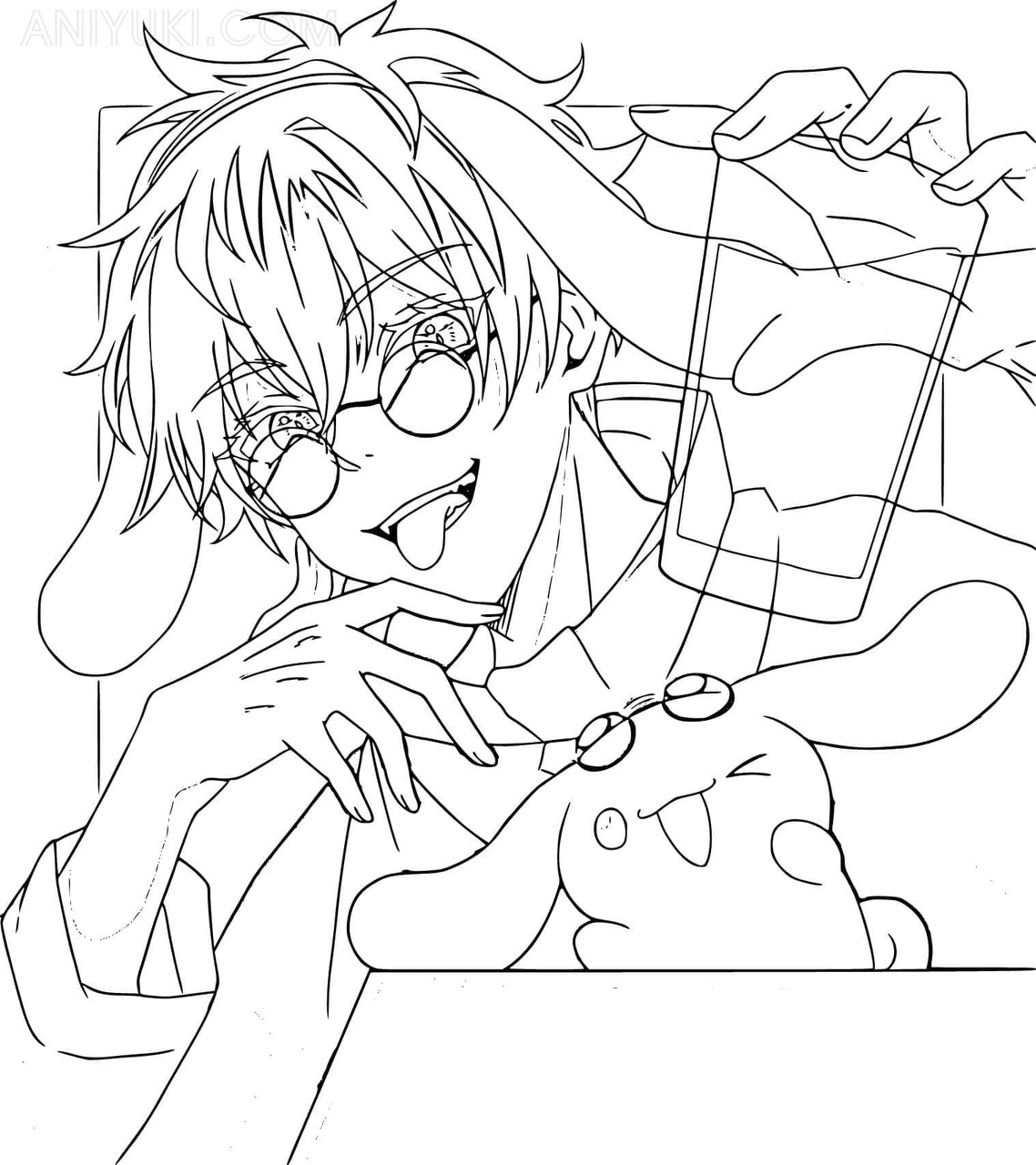 Satoru Gojo çocuklar için basit Boyama Sayfası