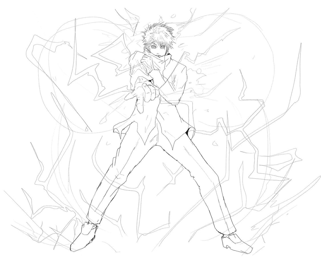 Satoru Gojo çocuklar için kolay Boyama Sayfası