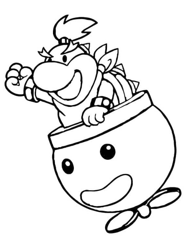 Sevimli Bowser Jr Boyama Sayfası