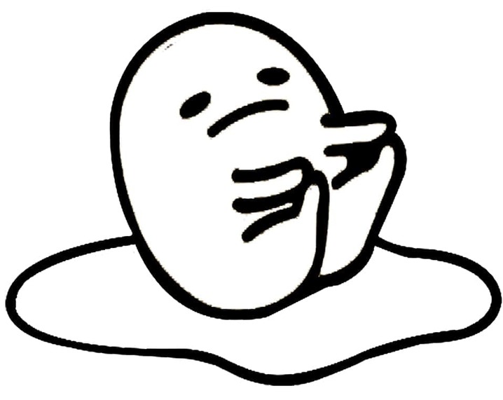 Sevimli Gudetama çiz Boyama Sayfası