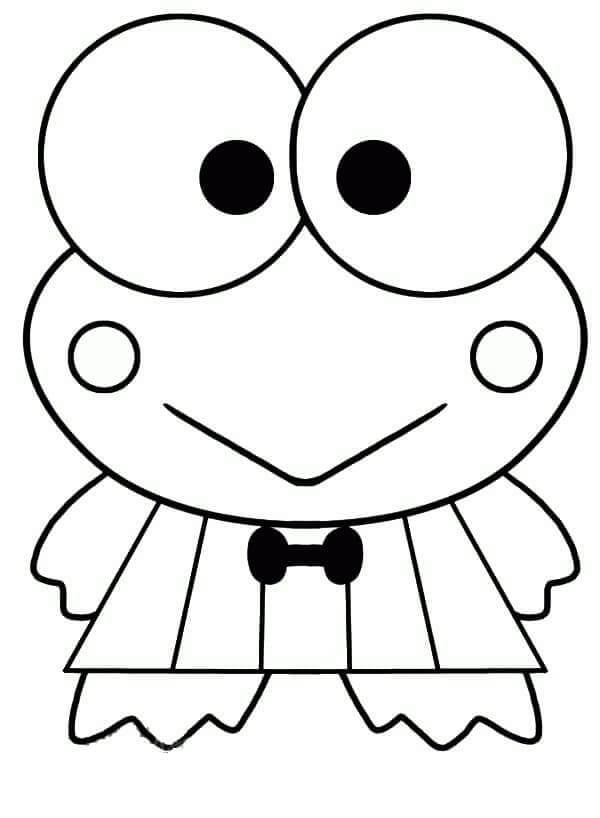 Sevimli Keroppi çiz Boyama Sayfası