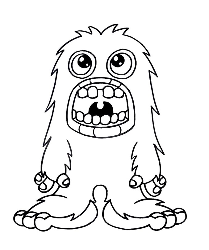 Sevimli çizim My Singing Monsters Boyama Sayfası