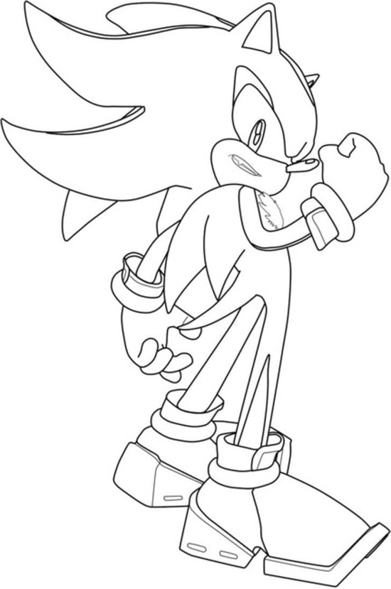 Shadow Sonic kolay Boyama Sayfası