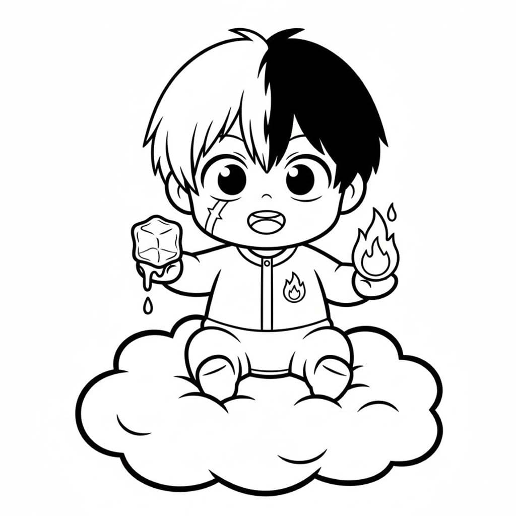 Shoto Todoroki Bebek çiz Boyama Sayfası