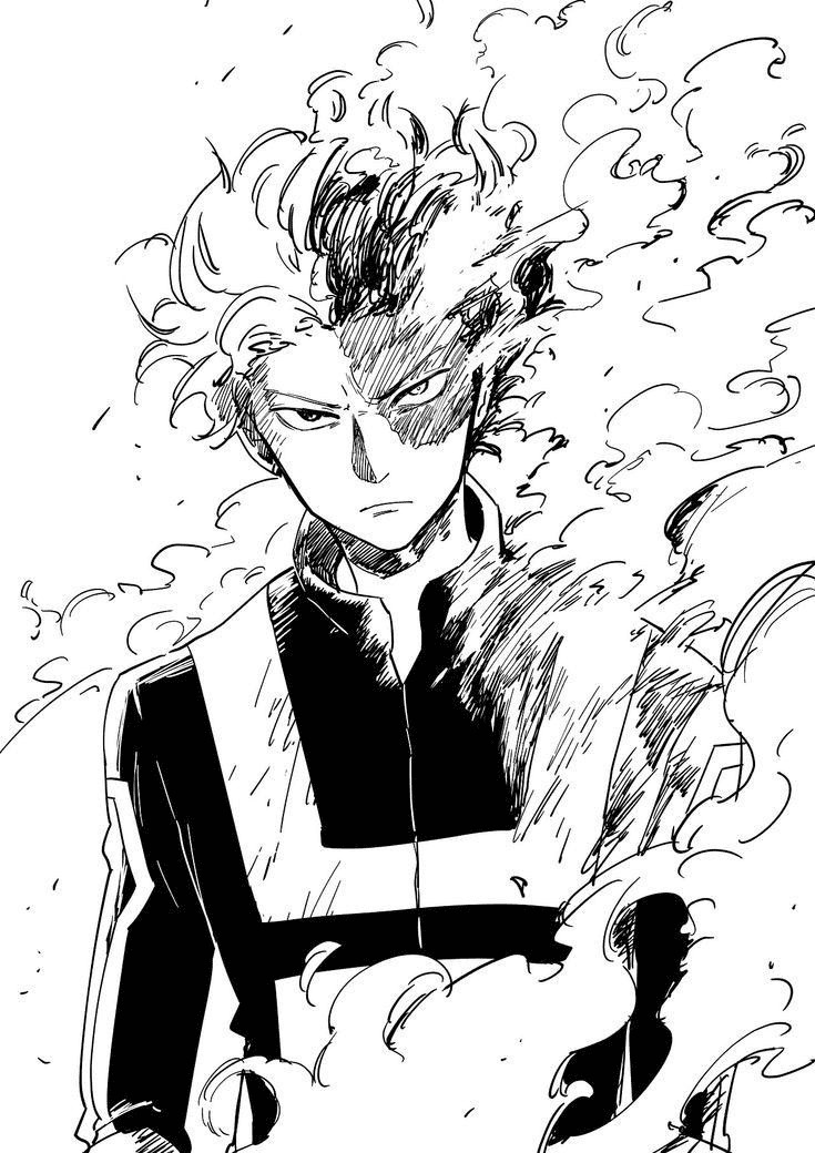 Shoto Todoroki temel çiz Boyama Sayfası