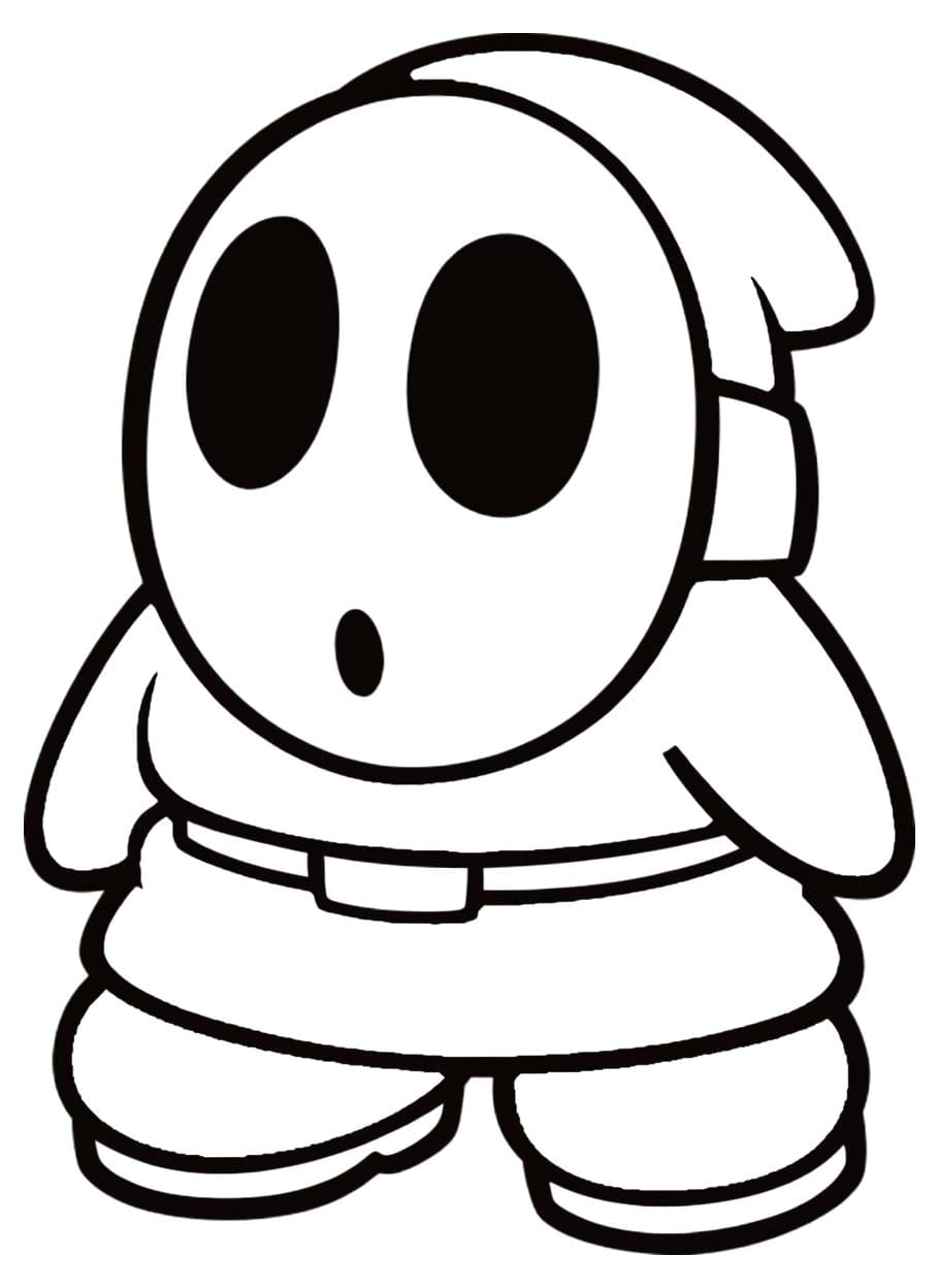 Shy Guy Basit Boyama Sayfası