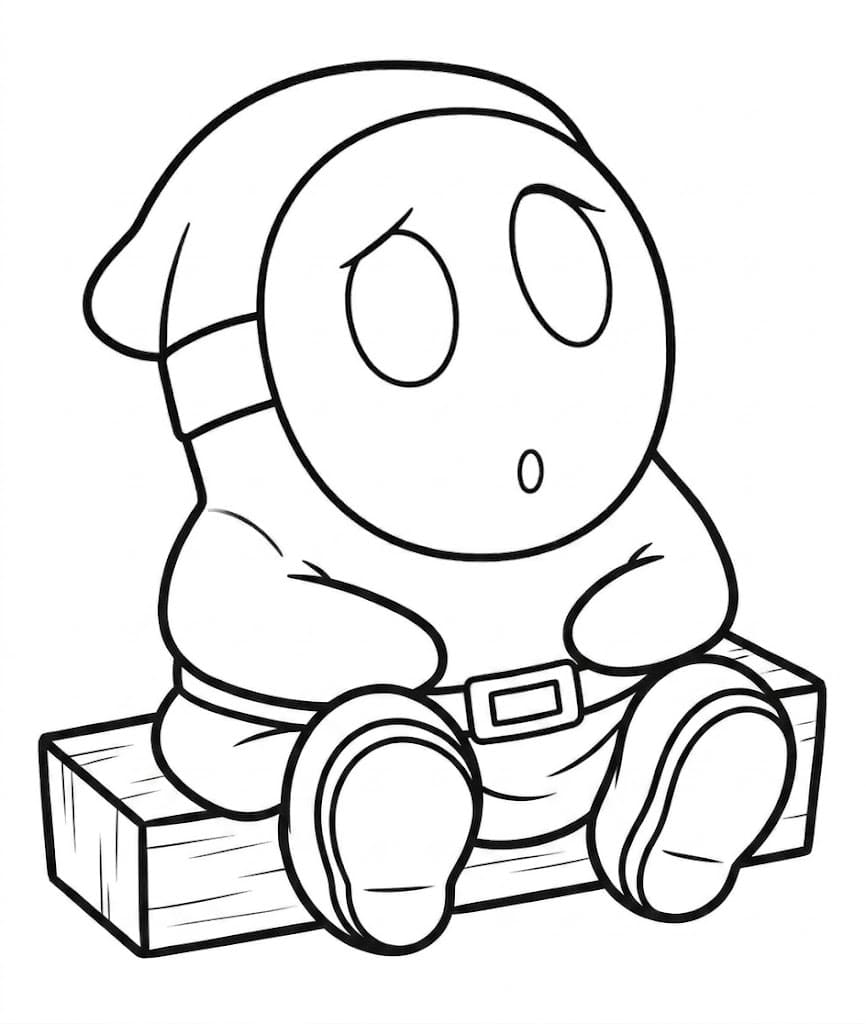 Shy Guy Kolay Boyama Sayfası