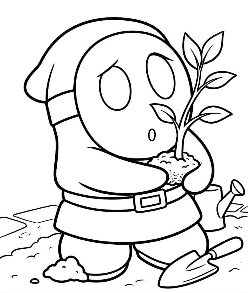 Shy Guy Temel Boyama Sayfası