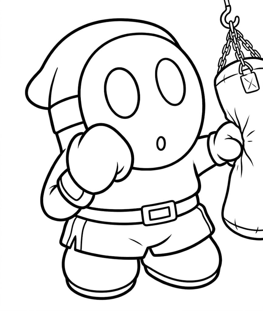 Shy Guy resim Boyama Sayfası