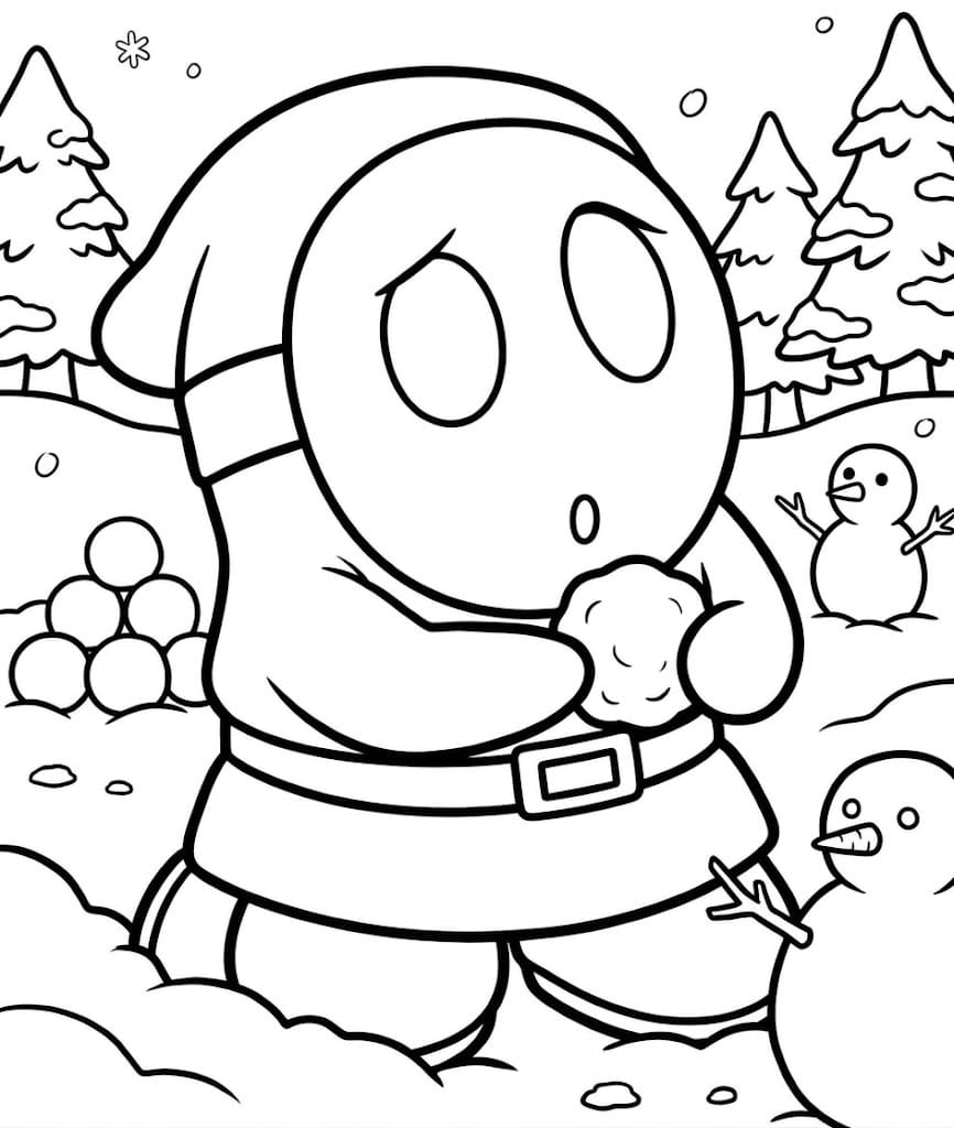 Shy Guy ücretsiz Boyama Sayfası