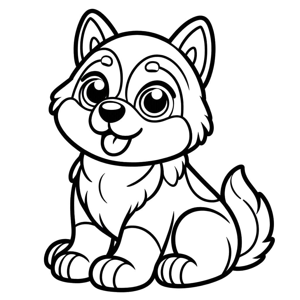 Sibirya kurdu 1 Boyama Sayfası