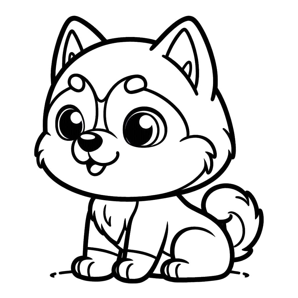 Sibirya kurdu 2 Boyama Sayfası