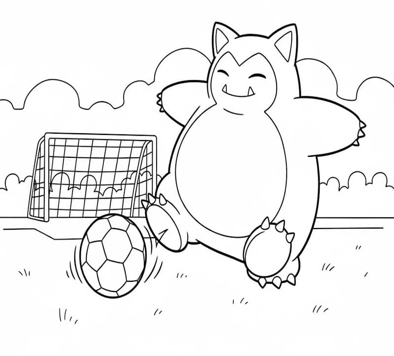 Snorlax Çizim görüntüsü Boyama Sayfası