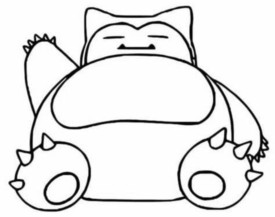 Snorlax resim Pokémon Boyama Sayfası