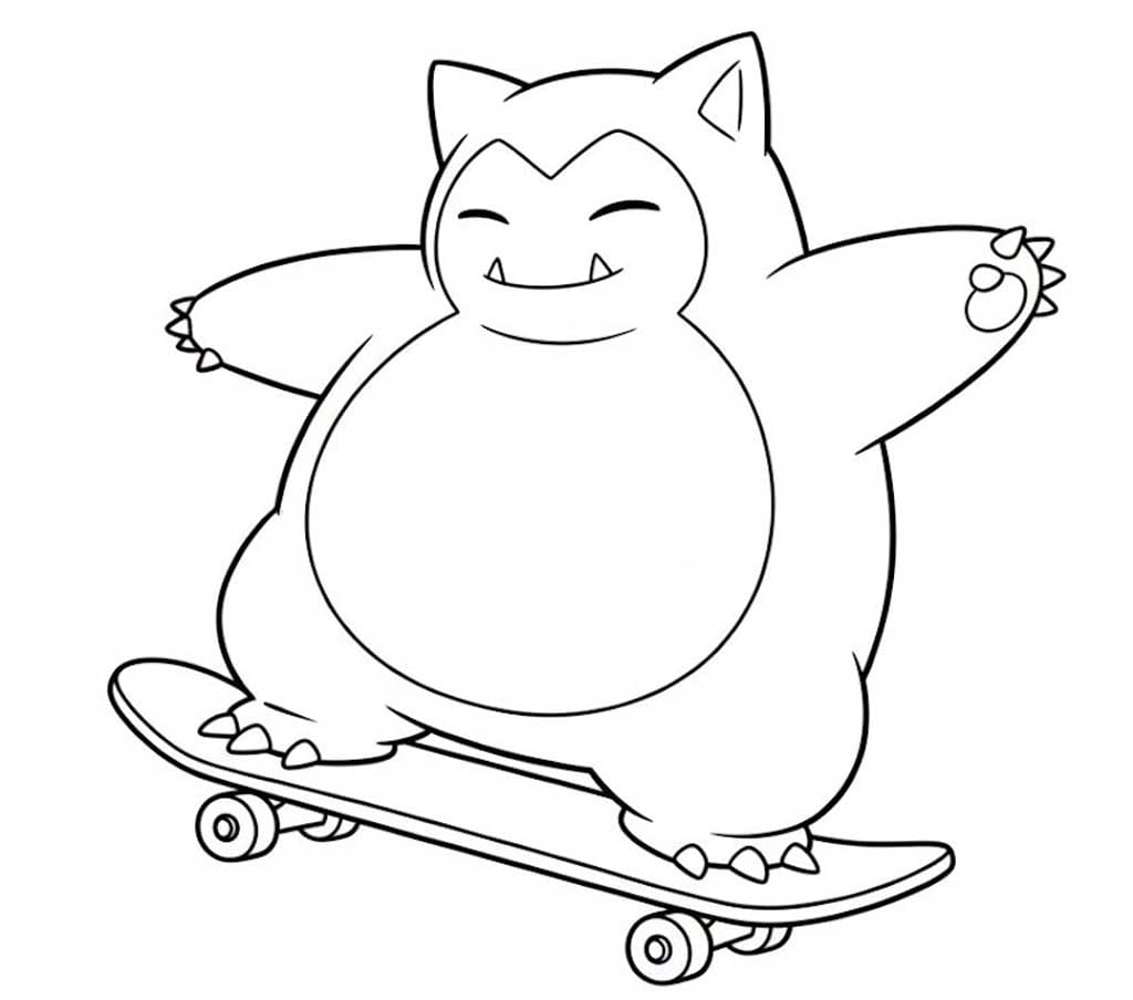 Snorlax yazdırılabilir çiz Boyama Sayfası